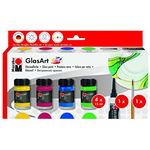 Set culori pentru pictura pe sticla Glas Art Marabu