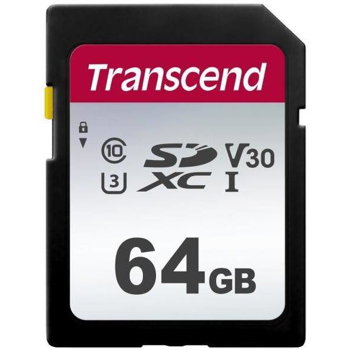Card Transcend 300S SDXC 64GB Clasa 10 UHS-I/U3 (TS64GSDC300S), Transcend