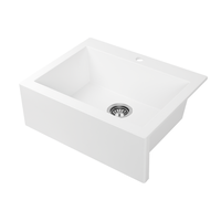 Chiuveta bucatarie granit compozit 1 cuva dreptunghiulara "farmhouse" Laveo KOMODO, alb