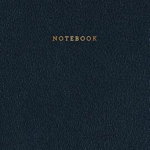 Notebook: Classic Black Leather Style - Gold Lettering - Softcover 150 College-Ruled Pages 8.5 X 11 Size