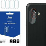 Set 4 x Folie camera 3MK Lens Protection, pentru Samsung Galaxy Xcover 6 Pro, Structura hibrida, 7H, 0.3 mm, Transparent, 3MK