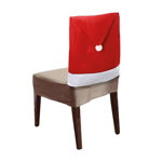 Husa scaun caciula Mos Craciun, 123x50 cm, rosie