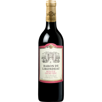 Vin rosu demisec Baron de Lirondeau, 0.75L, 10.5% alc., Franta, Baron de Lirondeau