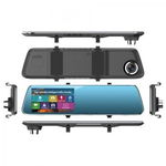 Camera Auto Oglinda Full HD cu touchscreen SM 909 + Card micro SD 16GB + priza tripla auto, Faircom Greeting