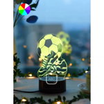 Lampa Decorativa 3D Minge si Ghete Fotbal - 11 x 9.7 x 21 cm, Inovius