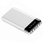 Baterie Externa Power Bank MRG M-486, 12.000 mAh, 3 in 1, Display LCD, Alb C488, 