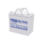Acumulator pentru UPS sau panouri fotovoltaice TED GEL BA086431, 57Ah, 12V, M6, TED1257 Deep Cycle, TED Electronic