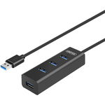 UNITEK Hub USB Unitek Y-3089, pasiv, 4 USB 3.0, 1x micro USB, Negru, UNITEK