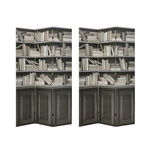 Paravan 2 fete, Canvas, Multicolor, Bookcase, INART