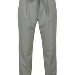 Pantaloni gri deschis cu talie inalta si cordon -s.Oliver , S.Oliver