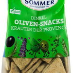 Snack din faina de grau spelta cu masline si ierburi de Provence - eco-bio 150g - Sommer, Sommer