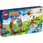 Set de construit LEGO® Sonic the Hedgehog, Provocarea cu bucla a lui Sonic din zona Green Hill, 802 piese, LEGO