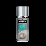 Vopsea spray Oskar Metallic Effect, argintiu, lucios, interior/exterior, 400 ml, Oskar