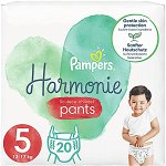 Scutece-chilotel Pampers Harmonie Pants, Marimea 5, 12-17 kg, 20 buc, Pampers