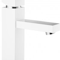 Baterie lavoar crom alb Deante cu ventil inclus, Anemon, Deante