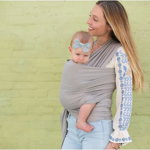 Wrap elastic pentru purtarea bebelusilor Boba Light Grey, Boba