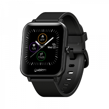 Ceas Smartwatch ZEBLAZE GTS 1.54 inch bluetooth 5.0 IP67 cu HR tensiune arteriala oximetru monitorizare somn exercitii negru