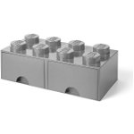 LEGO® Cutie depozitare LEGO 2x4 cu sertare, gri (40061740), LEGO®
