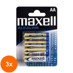 
Set 3 x 4 Baterii Alcaline AA R6 Maxell, Infoliate
