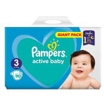 Scutece marimea 3, 6-10 kg, 90 buc Pampers - Active baby, Pampers