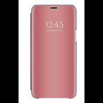 Husa Tip Carte Mirror Upzz Samsung Galaxy A40 Roz Cu Folie Sticla 9h Inclusa In Pachet, Upzz