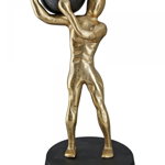 Figurina decorativa din Aluminiu Auriu H36xD16cm Strong
