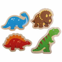 Puzzle din lemn Dinozauri, + 1 an, Big Jigs Puzzle din lemn Dinozauri, + 1 an, Big Jigs