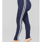 Pantaloni dama marimi mari navy din bumbac tip colant