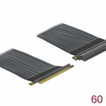 Riser Card PCI Express x16 la x16 + cablu flexibil 60cm, Delock 85765, Delock