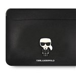 Husa laptop Karl Lagerfeld, Saffiano Ikonik pentru Laptop de 16, Negru, Karl Lagerfeld