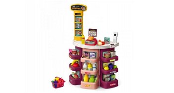 Set de joaca pentru copii supermarket cu casa de marcat AliBibi, 44 accesorii, AliBibi