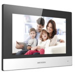 Monitor videointerfon cu Touch Screen Hikvision DS-KH6320-WTE2, TFT LCD 7 inch, conectare 2 fire, Wifi, Hikvision