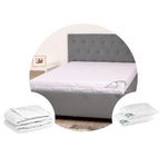 Pachet 1 Saltea hipoalergica SomnART 180x200x16 cm + Protectie matlasata pentru saltea + 2 perne 50x70, Somnart