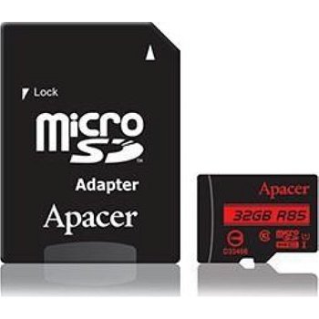 Micro SDHC 32GB Class 10 UHS-I (up to 85MB/s) + adapter, APACER
