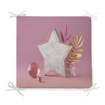 Pernă de scaun din amestec de bumbac Minimalist Cushion Covers Pink Star, 42 x 42 cm