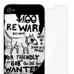 Folie iPhone 4/4S Lost Dog Design 3M Skin Wanted (folie ecran inclusa)