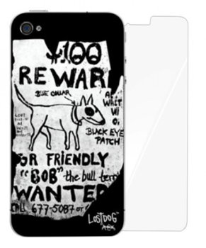 Folie iPhone 4/4S Lost Dog Design 3M Skin Wanted (folie ecran inclusa)
