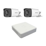 Kit de supraveghere Hikvision Turbo HD 2MP 1080P cu 2 camere IR 40, Hikvision