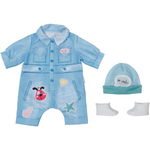 ZAPF Creation BABY born Deluxe Jeans Overall 43cm, doll accessories (one piece suit, hat and shoes), Zapf Creation