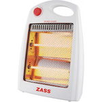 Radiator quartz Zass ZQH-02, 2 viteze, 800 W, 175 x 290 x 400 mm, 2 elemente incalzire, oprire automata in caz de rasturnare, alb