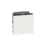 2-pole switch Mosaic - 16 AX 250 V~ - 2 module - alb, Legrand