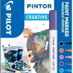 Set markere Pilot Pintor, creativ, mix 6 culori, varf extra-fin