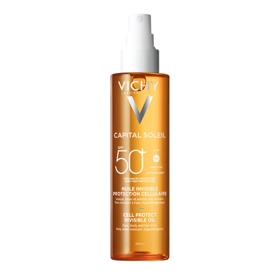 Ulei invizibil Capital Soleil Cell Protect SPF50+, 200ml, Vichy, VICHY LABORATOIRES