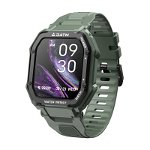 Ceas Smartwatch XK Fitness C16 cu Functie de monitorizare somn, Ritm cardiac, Tensiune arteriala, Pedometru, Notificari, Verde, XK Fitness