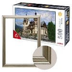 Set Puzzle Castelul Peleș 500 piese + Ramă cu folie transparentă 48.2 x 34.2 cm, 