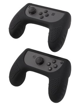 Set 2 x Grip Holder DELTACO GAMING pentru Nintendo Switch Joy-Con, negru