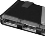 Mini HUB USB 4 port 2.0 negru Goobay, Goobay