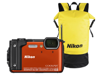 Aparat Foto Compact Nikon Coolpix W300 16MP Holiday Kit Portocaliu vqa071k001