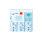 Set 3 lavete microfibra Sano-Spark-Design 30x30 cm, blue