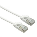 Cablu de retea U/FTP DataCenter cat 7 LSOH cu mufe RJ45 (500 MHz) Slim Alb 3m, Roline 21.15.1713